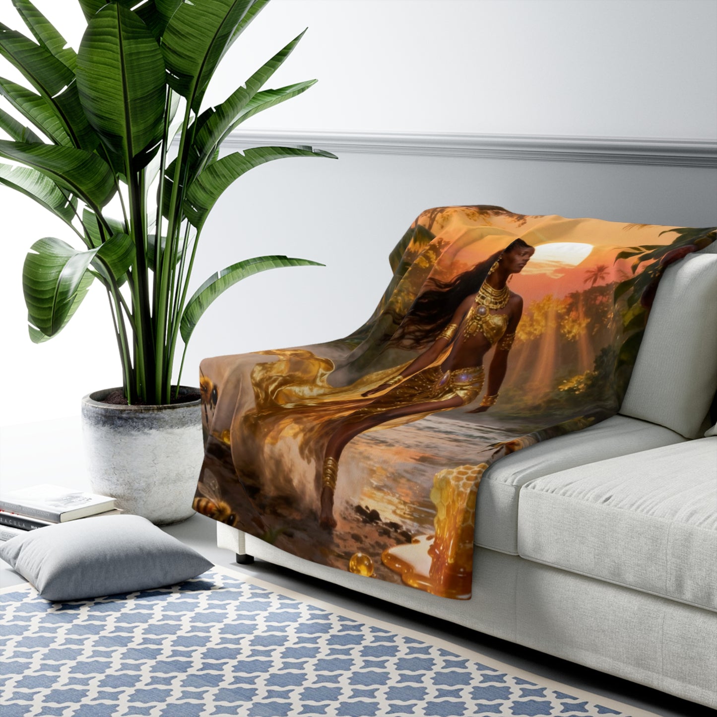 Sherpa Fleece Blanket - Ochun Design