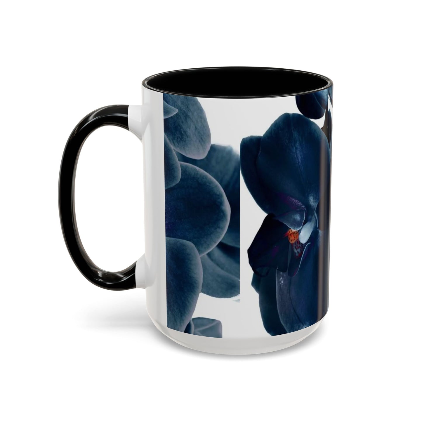 Elegant Orchid Accent Coffee Mug: Floral Drinkware for Home, Office, Gift, Mother's Day, Housewarming