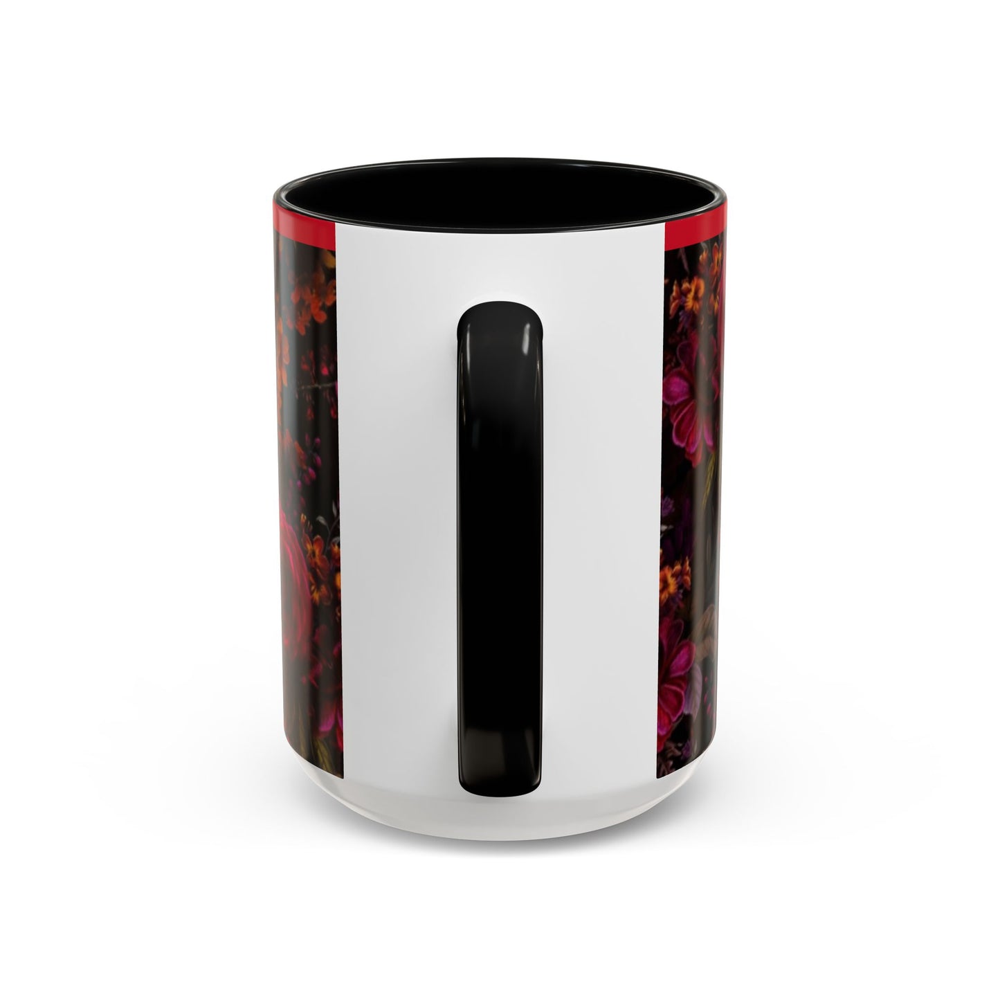Gothic Floral Accent Coffee Mug - Perfect for Coffee Lovers, Gift for Birthdays, Drama Queen Decor, Unique Art Mug