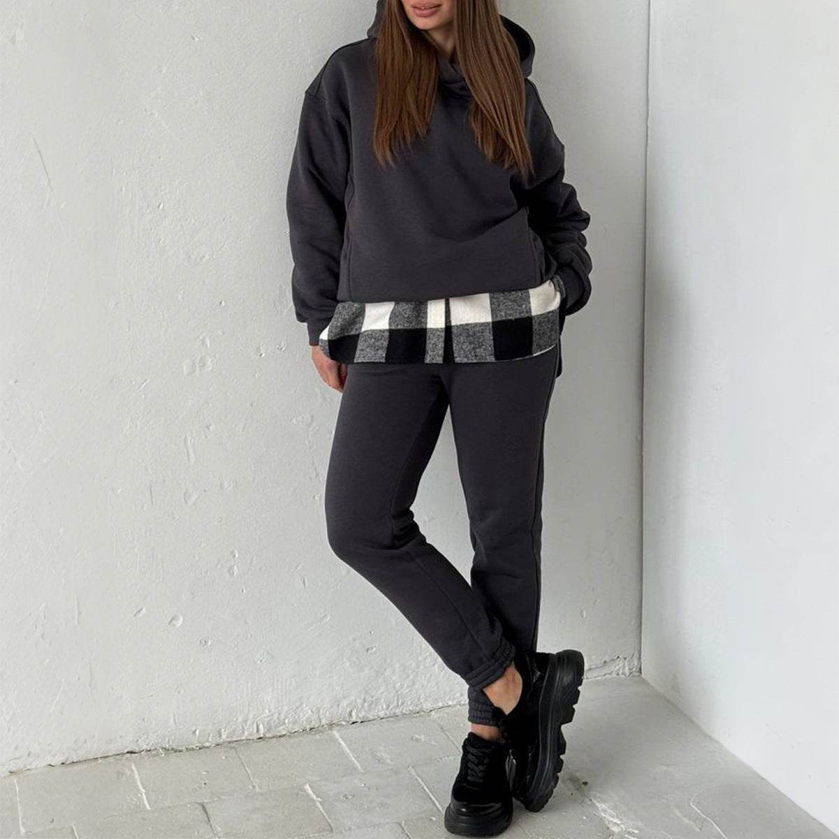 Casual Long Sleeve Hoodie and Pants Set for Women Leisure - IntuitiveEncBoutique