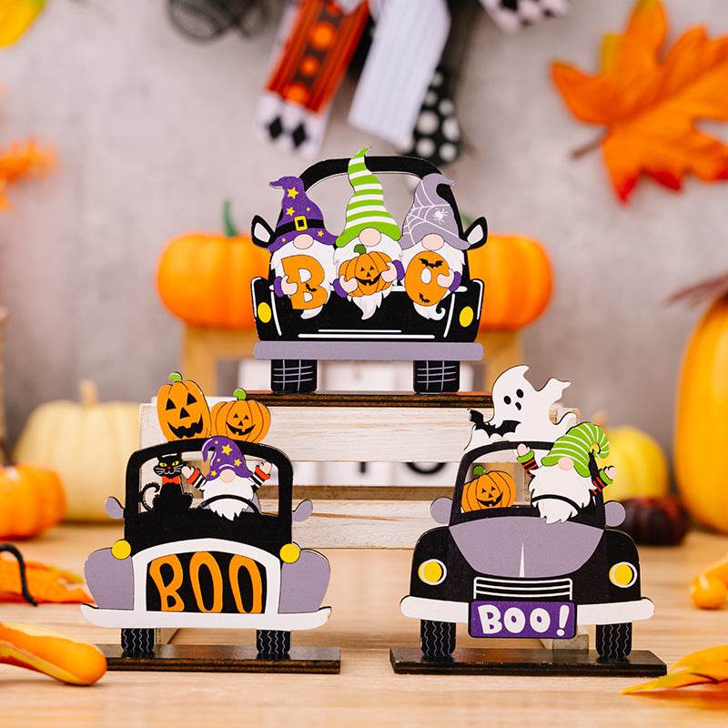 3-Piece Halloween Element Car-Shape Ornaments - IntuitiveEncBoutique