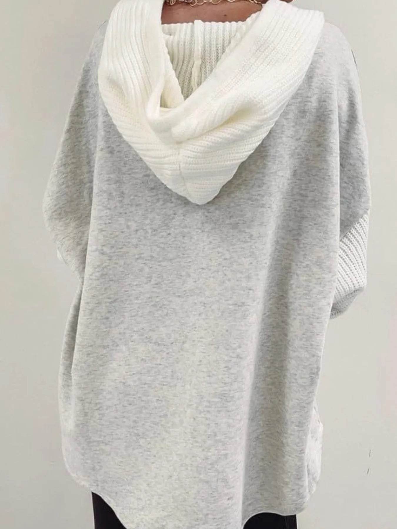 Drawstring Button Front Hoodie - IntuitiveEncBoutique