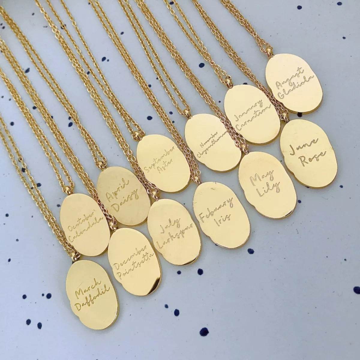 18K Gold-Plated Engraved Pendant Necklace - IntuitiveEncBoutique