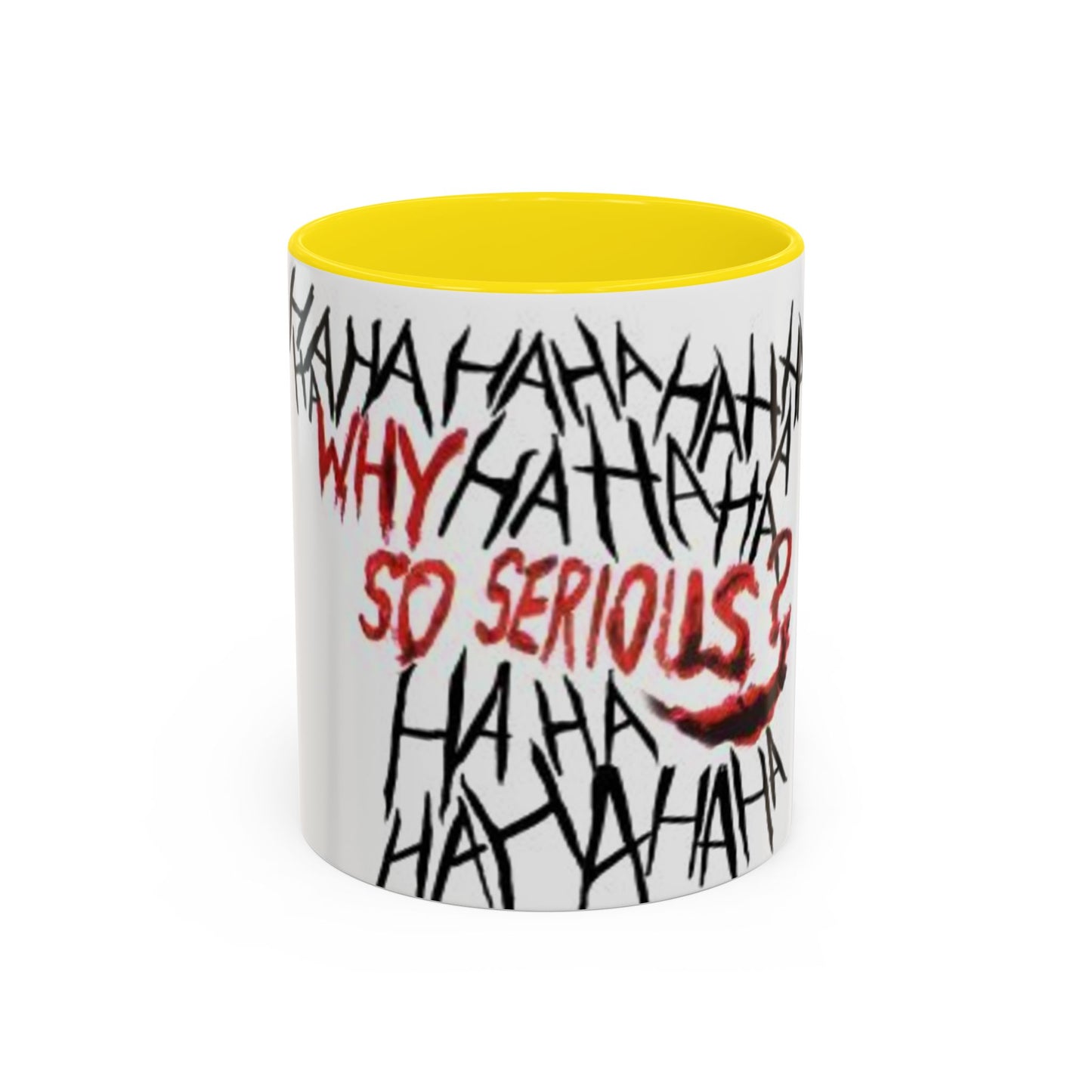 Why So Serious? Accent Coffee Mug | Funny Joker Gift, Office Decor, Birthday Present, Unique Ceramic Cup, Comic Enthusiast