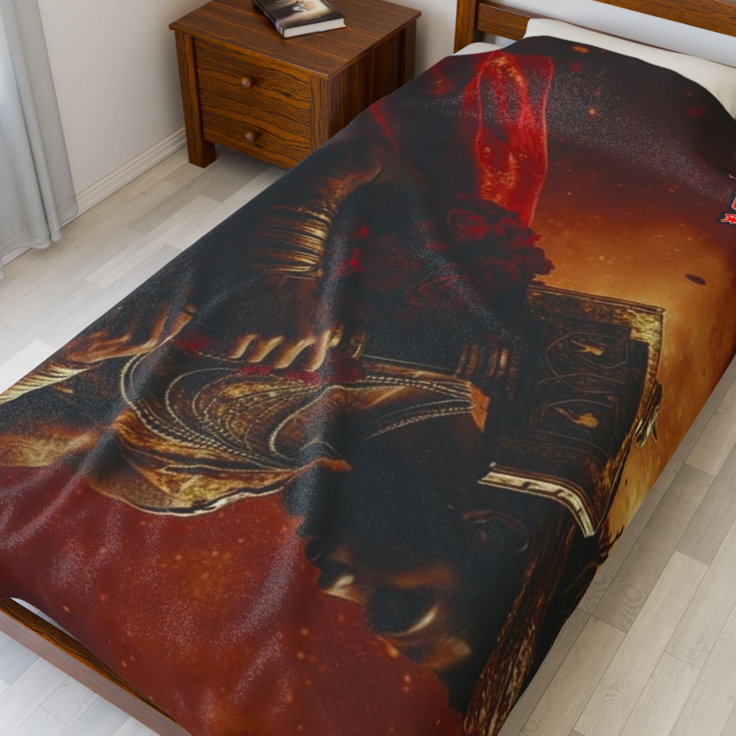 Plush Blanket - Ogou Feray Haitian Voodoo Design