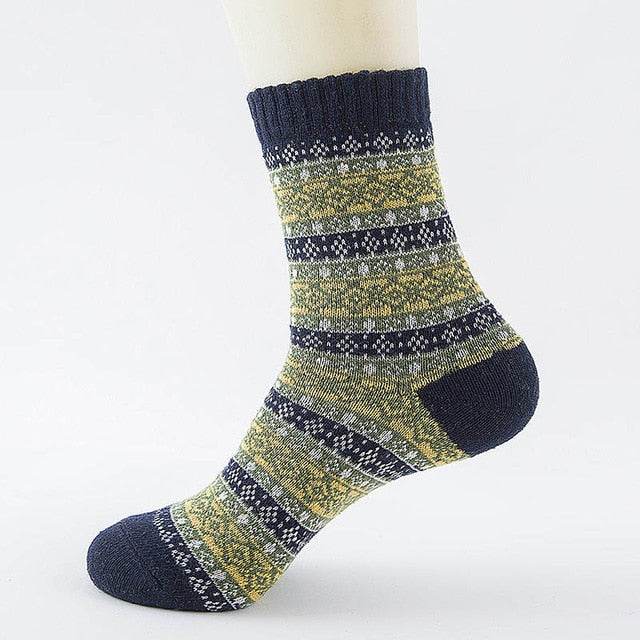 Winter Thick Warm Stripe Wool Socks - IntuitiveEncBoutique