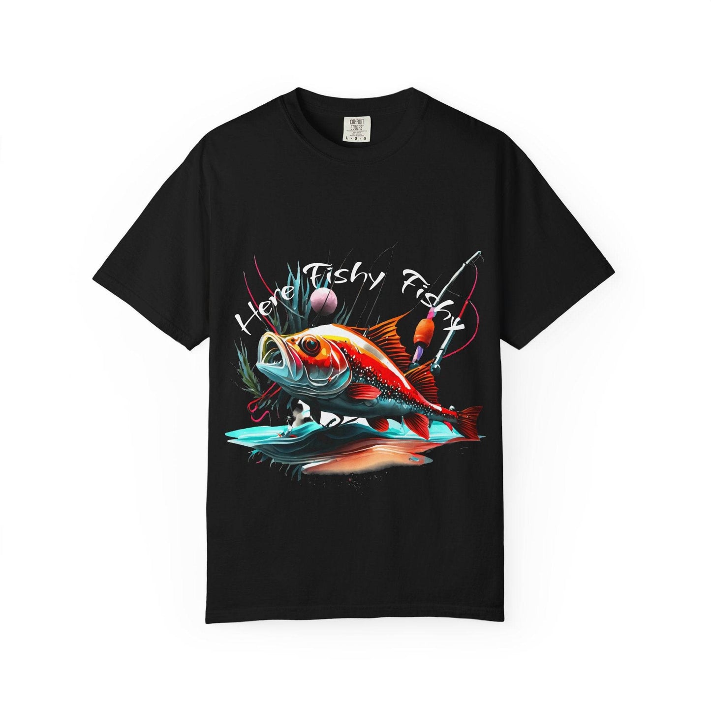 Fishing Themed Unisex Garment-Dyed T-shirt - IntuitiveEncBoutique