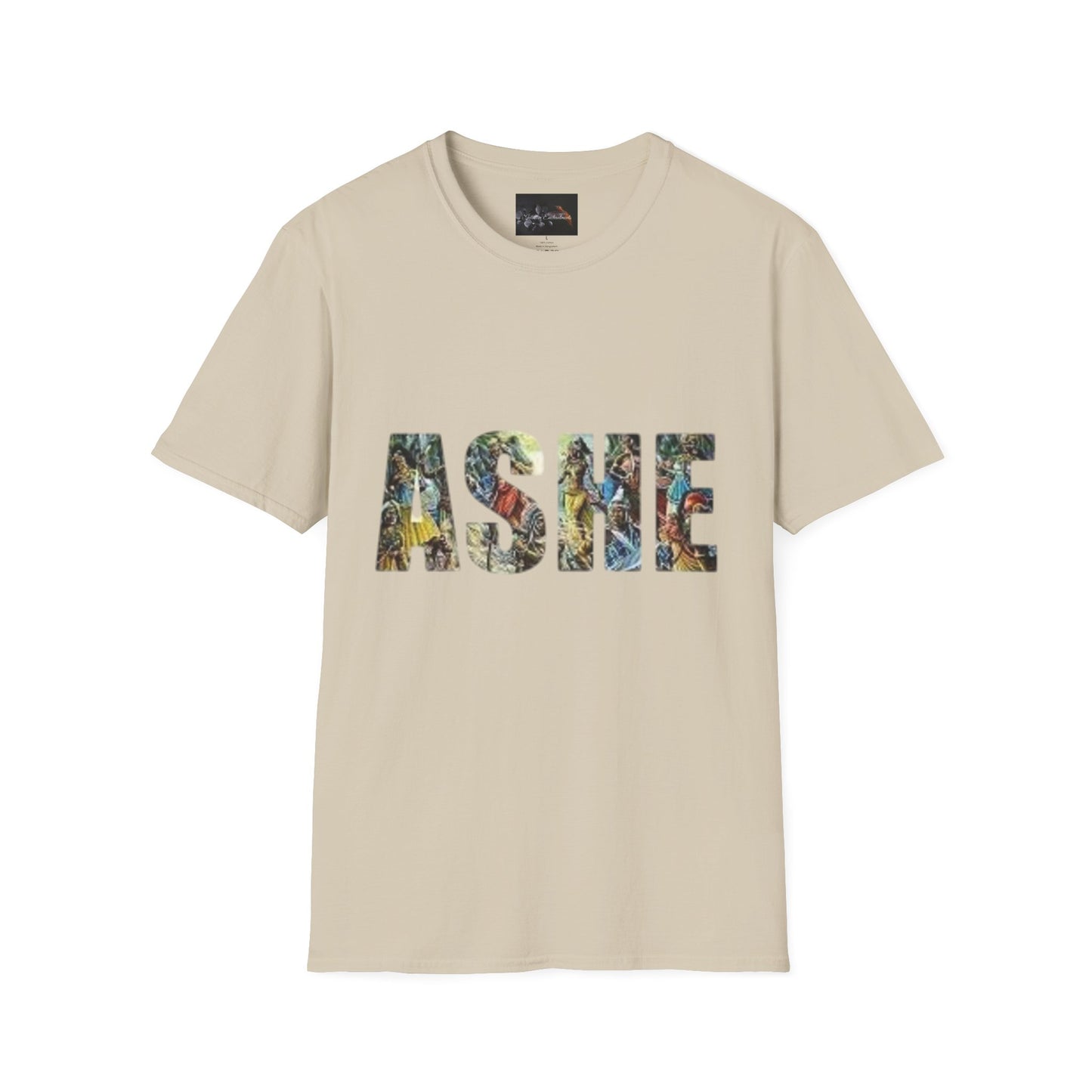 ASHE Graphic T-Shirt, Unisex Softstyle Tee, Vibrant Artistic Apparel, Gift for Nature Lovers, Casual Wear, Everyday Essentials
