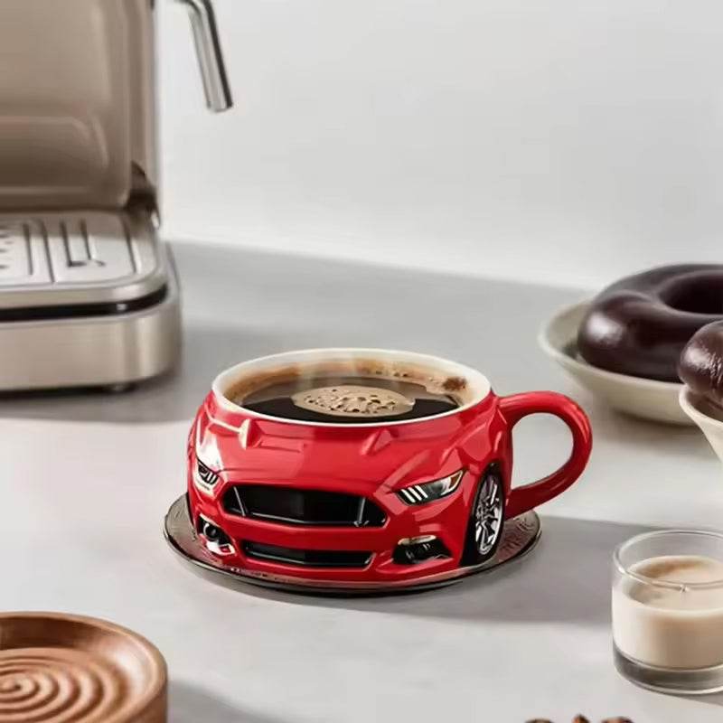 Car-Shaped Stainless Steel Coffee Mug – Handmade, Durable, Novelty Office Cup, Ideal Gift for Car Fans - IntuitiveEncBoutique