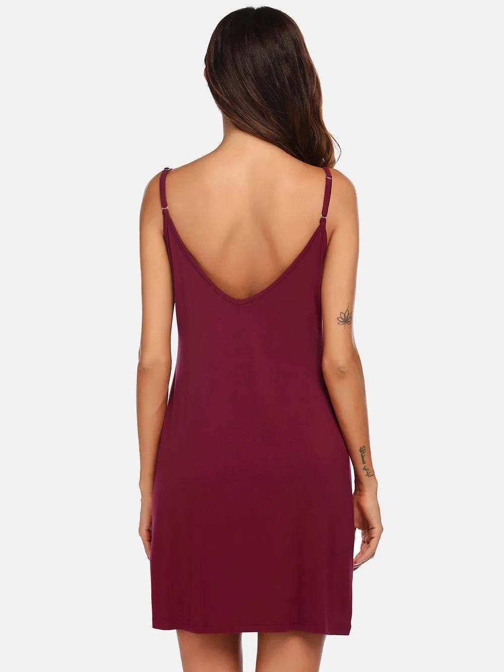 Scoop Neck Spaghetti Strap Lounge Dress - IntuitiveEncBoutique