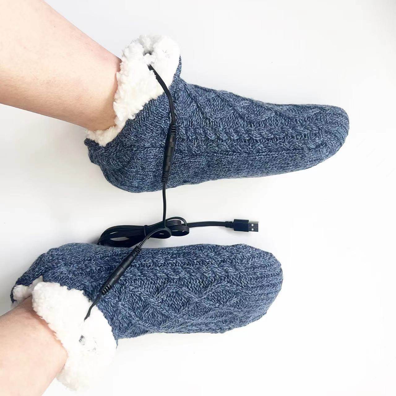 New USB Foot Warmer Home Electric Floor Socks - IntuitiveEncBoutique