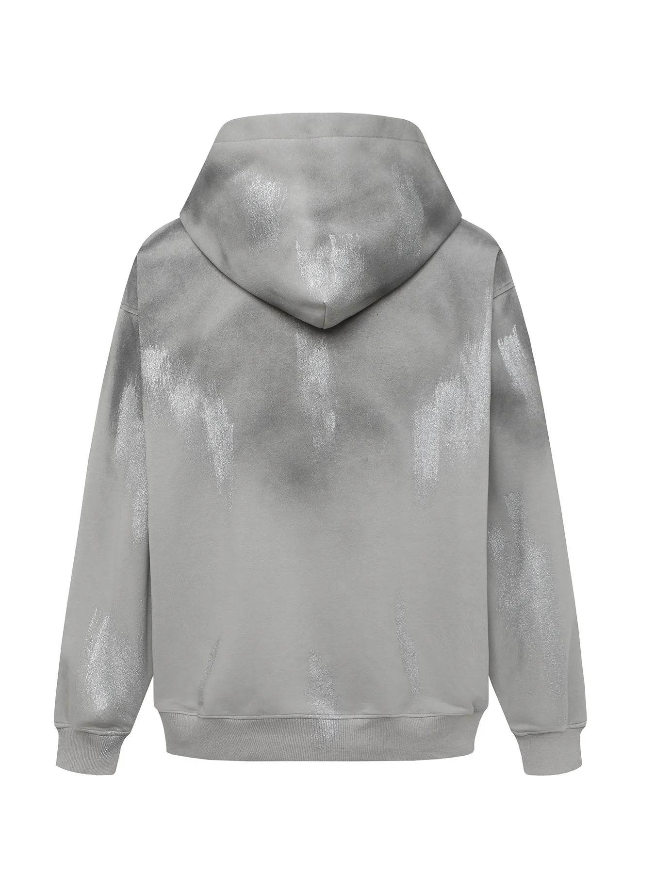 Men's Gothic Spider Web Graffiti Print Hoodie - IntuitiveEncBoutique