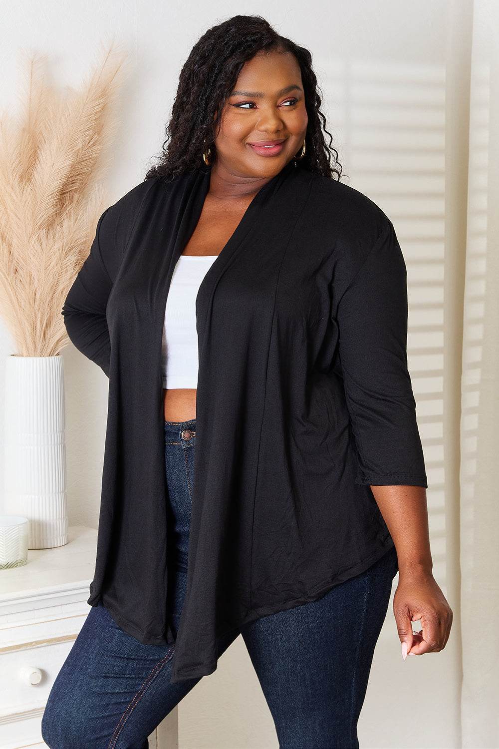 Culture Code Full Size Open Front Cardigan - IntuitiveEncBoutique