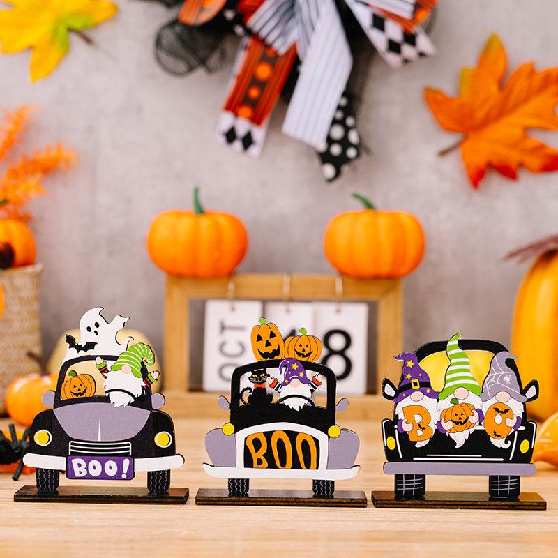 3-Piece Halloween Element Car-Shape Ornaments - IntuitiveEncBoutique