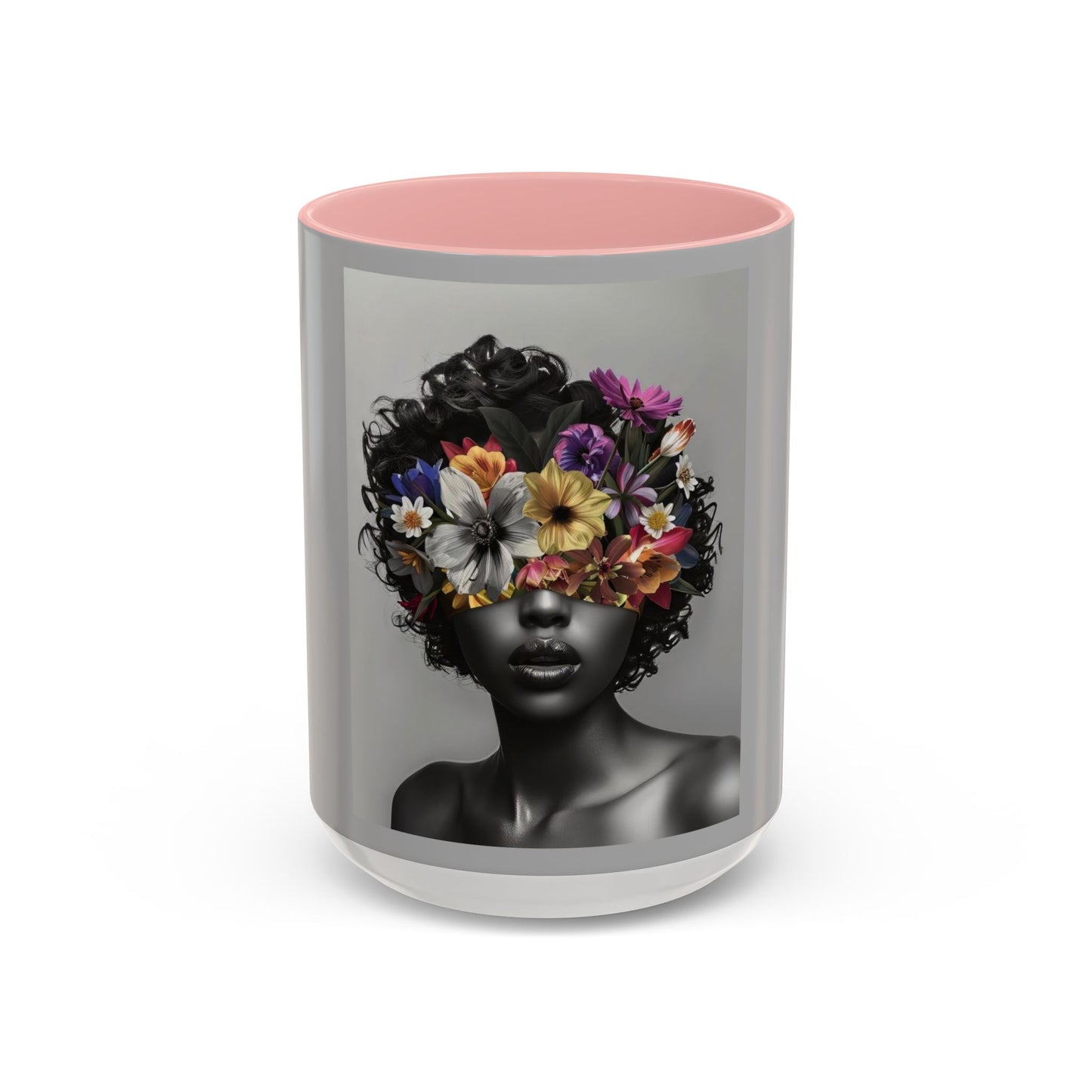 Floral Black Beauty Coffee Mug | Inspirational Drinkware for Coffee Lovers, Unique Gift for Her, Home Decor, Flower Lover's Mug
