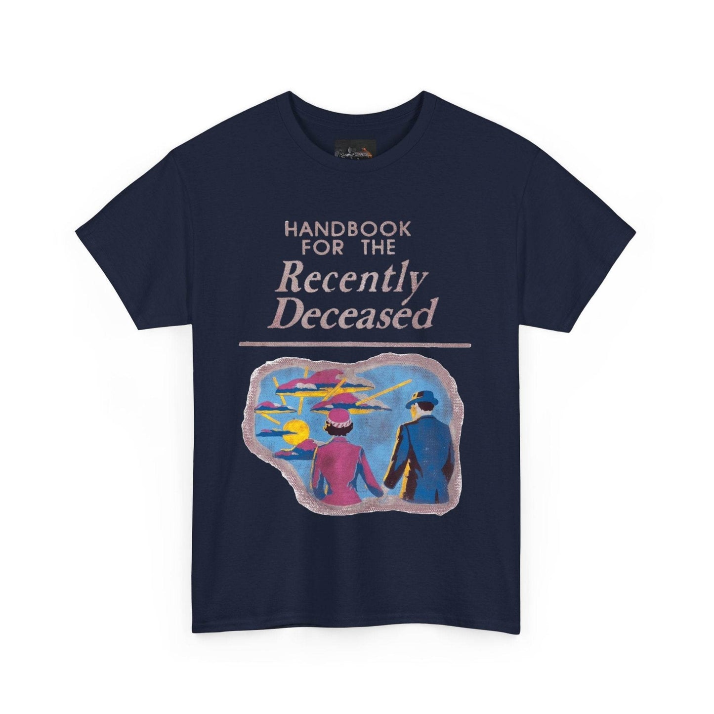 Vintage-Inspired Unisex Tee, Handbook for the Recently Deceased Shirt, Cool Graphic Tee, Unique Gift for Death Awareness, Halloween Costume - IntuitiveEncBoutique