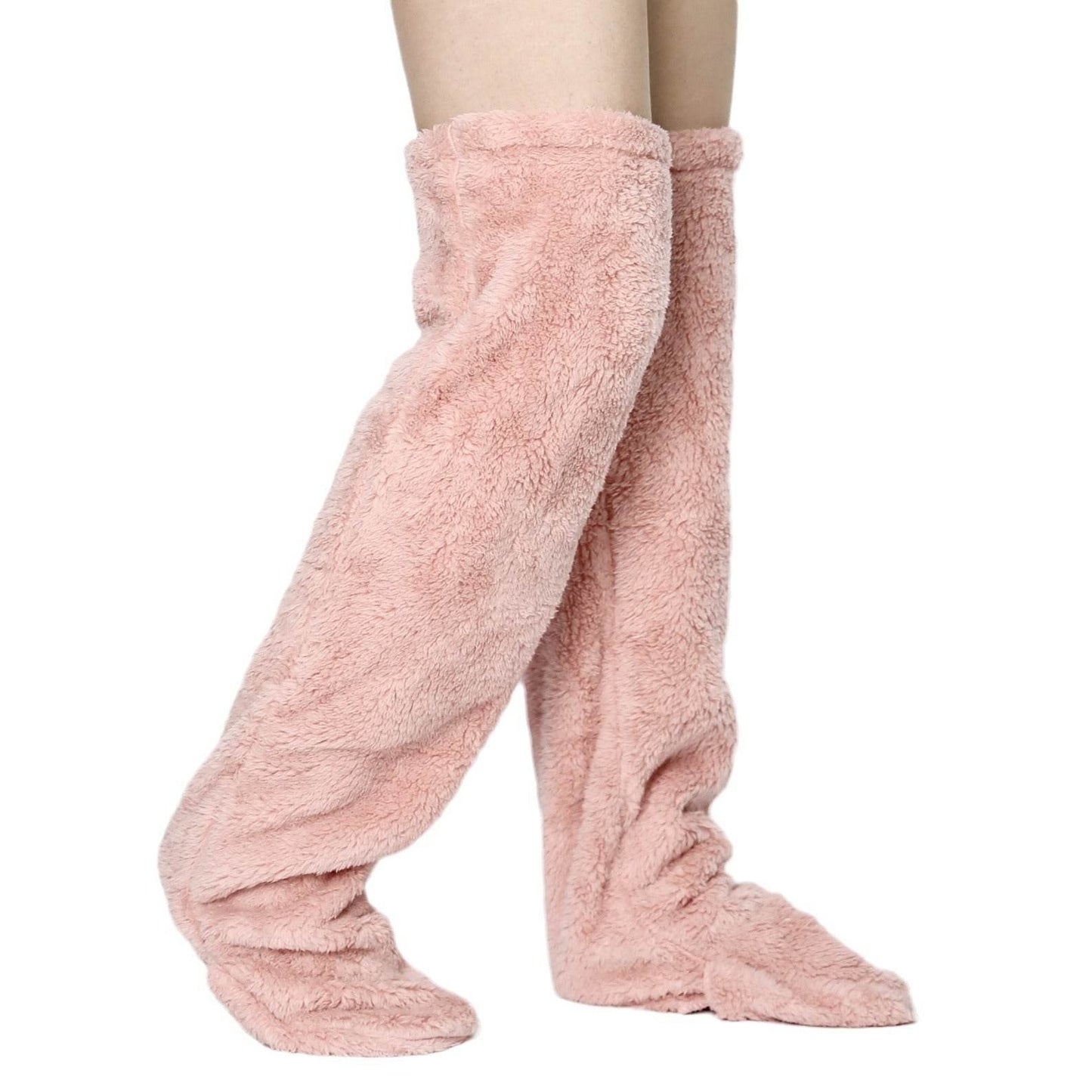 Thick leg warmers, knee pads, warm plush pants, long leg exposed socks - IntuitiveEncBoutique