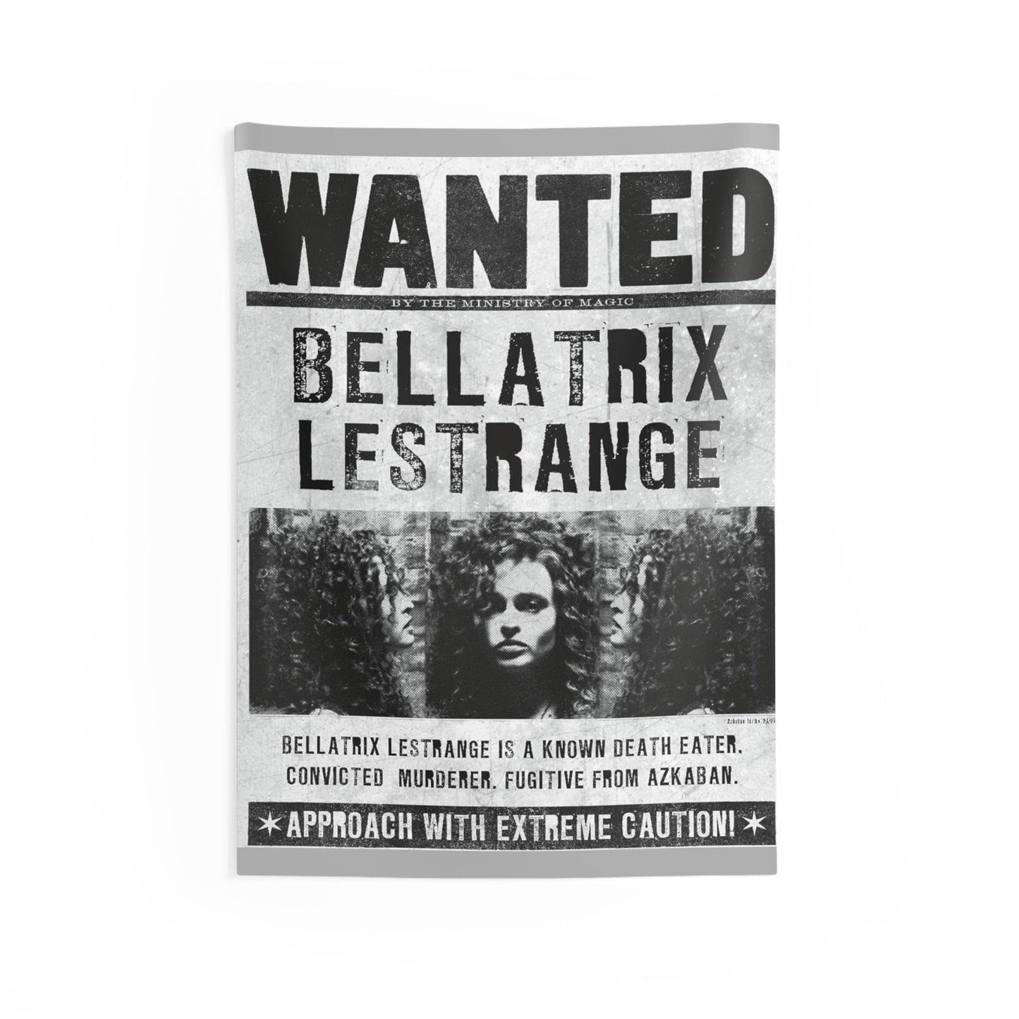Bellatrix Wanted Indoor Wall Tapestries, Harry Potter Tapestry, Bedroom Decor, Dorm Room - IntuitiveEncBoutique