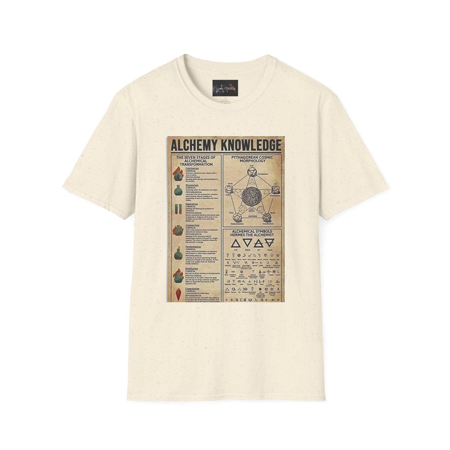 Alchemy Knowledge Unisex T-Shirt, Vintage-style Graphic Tee, Gift for Historians, Science Lovers, Unique Learning Shirt, Educational Apparel - IntuitiveEncBoutique