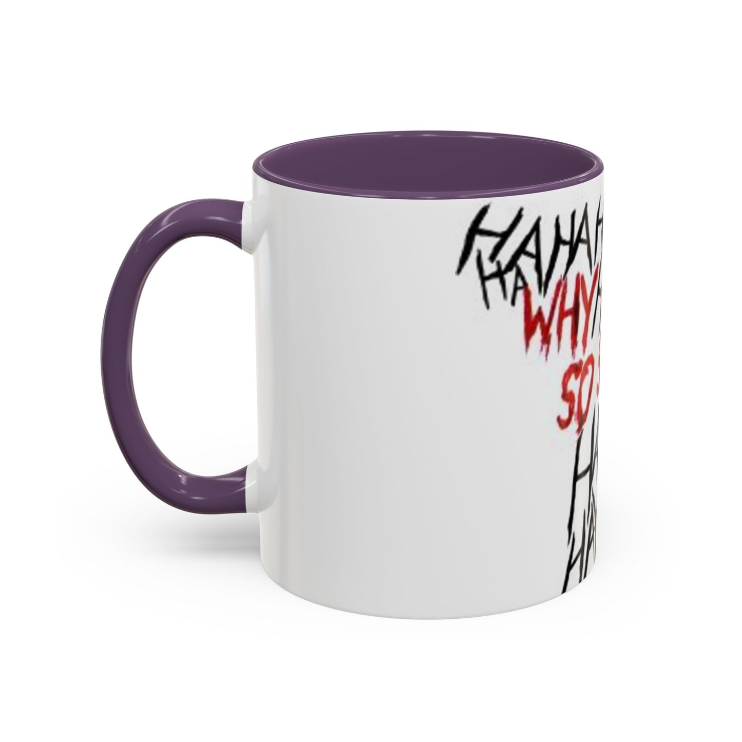 Why So Serious? Accent Coffee Mug | Funny Joker Gift, Office Decor, Birthday Present, Unique Ceramic Cup, Comic Enthusiast
