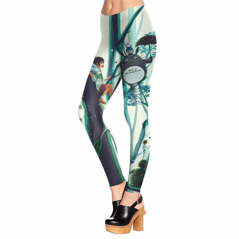 Spirited Castle In The Sky Leggings Printed Women Leggings Woman Pants - IntuitiveEncBoutique
