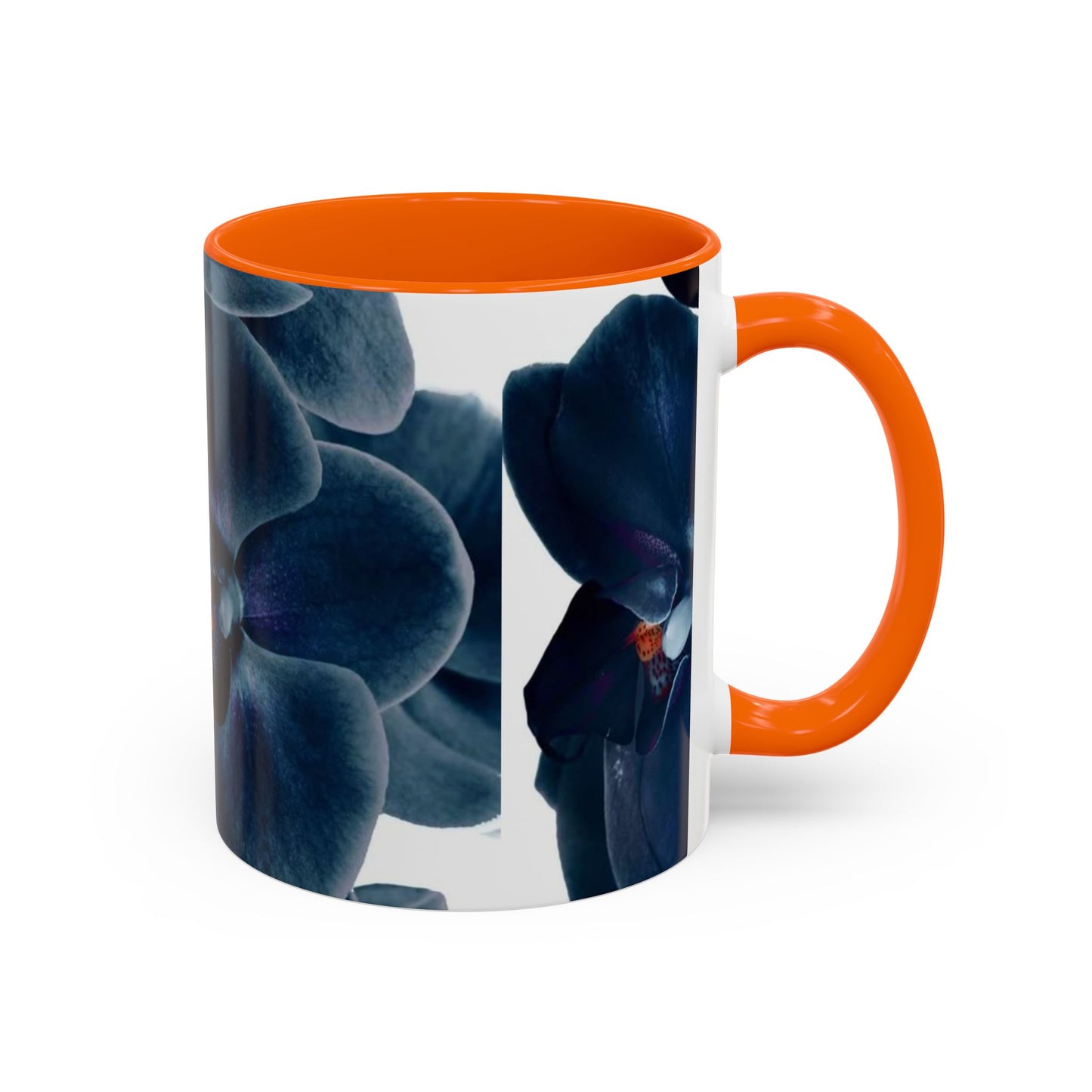 Elegant Orchid Accent Coffee Mug: Floral Drinkware for Home, Office, Gift, Mother's Day, Housewarming