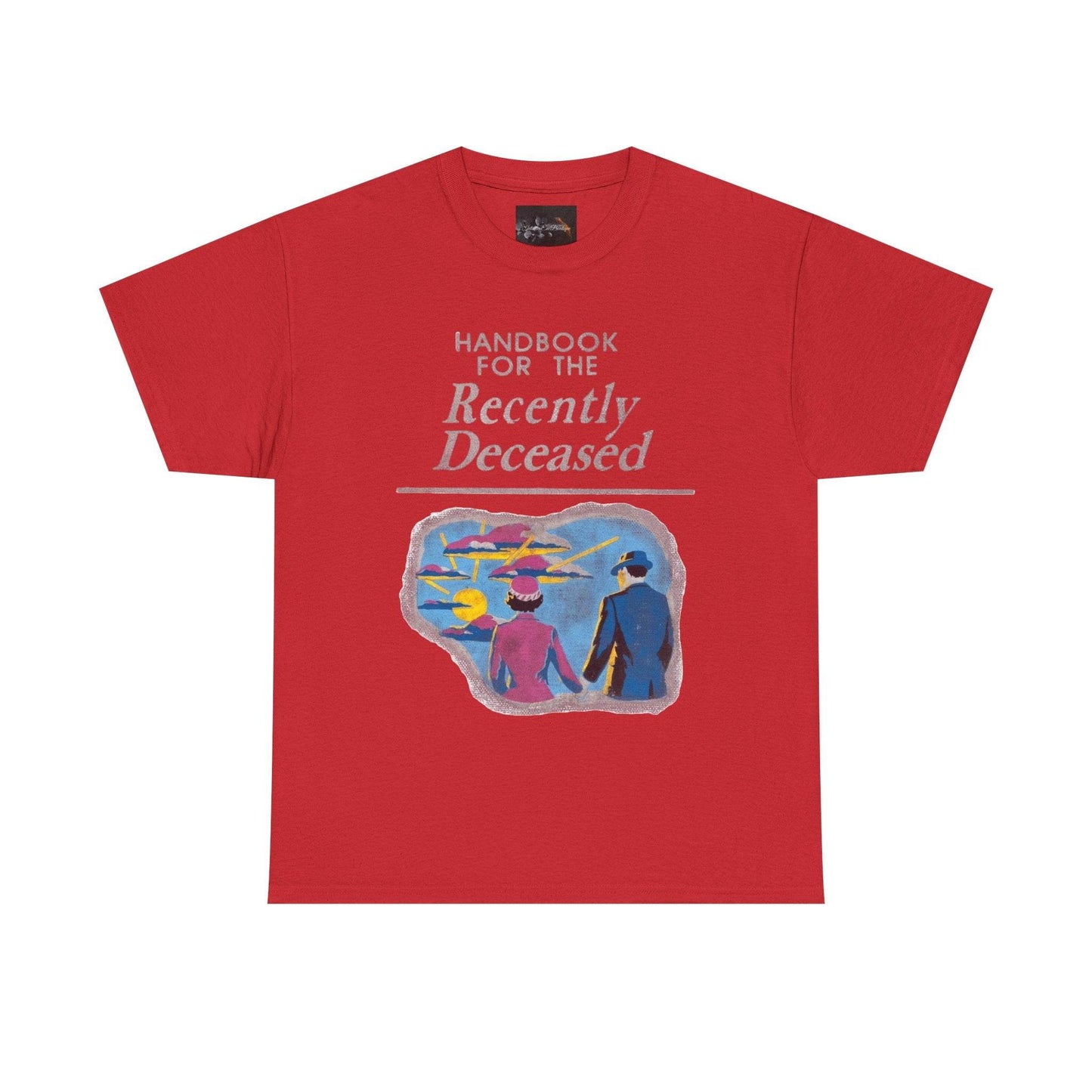 Vintage-Inspired Unisex Tee, Handbook for the Recently Deceased Shirt, Cool Graphic Tee, Unique Gift for Death Awareness, Halloween Costume - IntuitiveEncBoutique