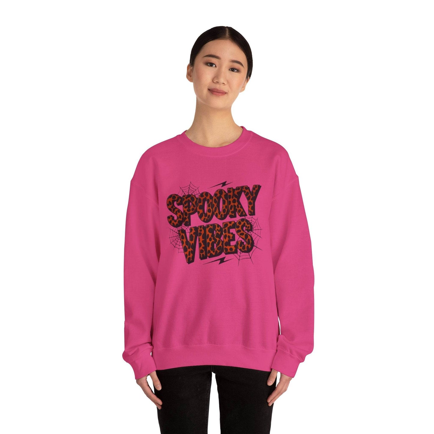Spooky Vibes Sweatshirt - Halloween Crewneck, Unisex Cozy Jumper, Fall Fashion, Ghosts & Ghouls, Casual Wear, Fun Gift - IntuitiveEncBoutique