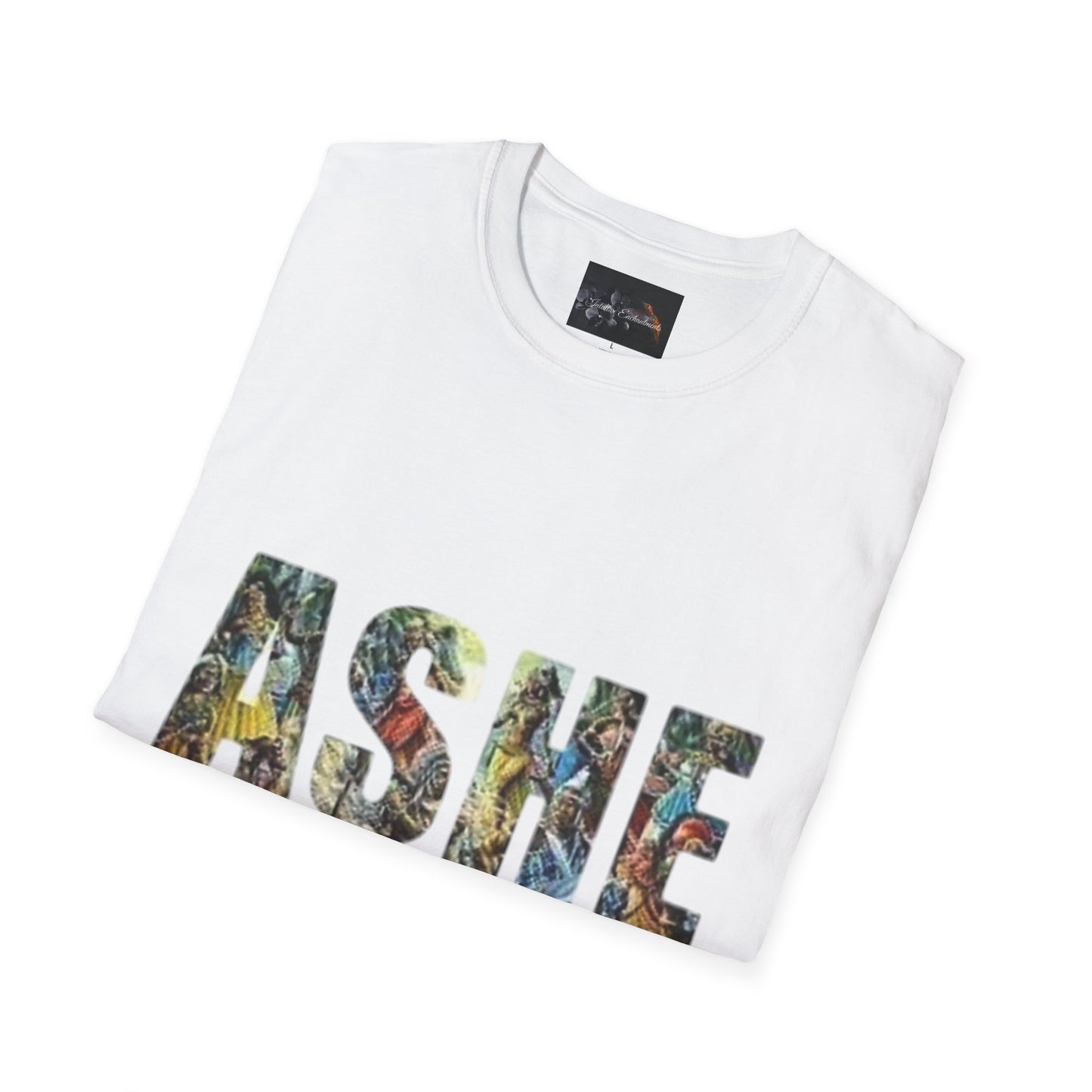 ASHE Graphic T-Shirt, Unisex Softstyle Tee, Vibrant Artistic Apparel, Gift for Nature Lovers, Casual Wear, Everyday Essentials