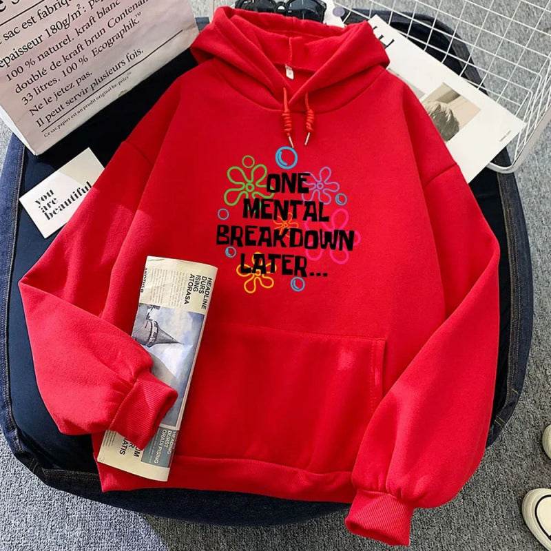 Spring Letter Pattern Printed Hooded Sweatshirt Unisex Long Sleeve Casual Jacket Trendy Student Versatile - IntuitiveEncBoutique