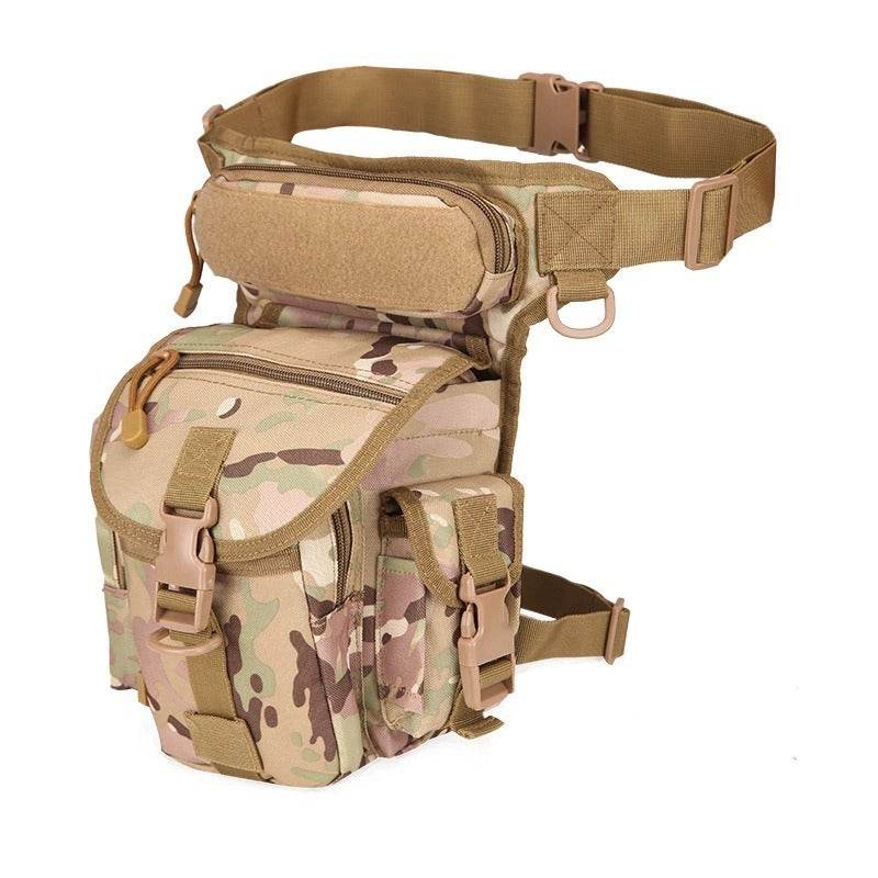 Waterproof Oxford Army camouflage single shoulder crossbody journalist photography sports leg bag - IntuitiveEncBoutique
