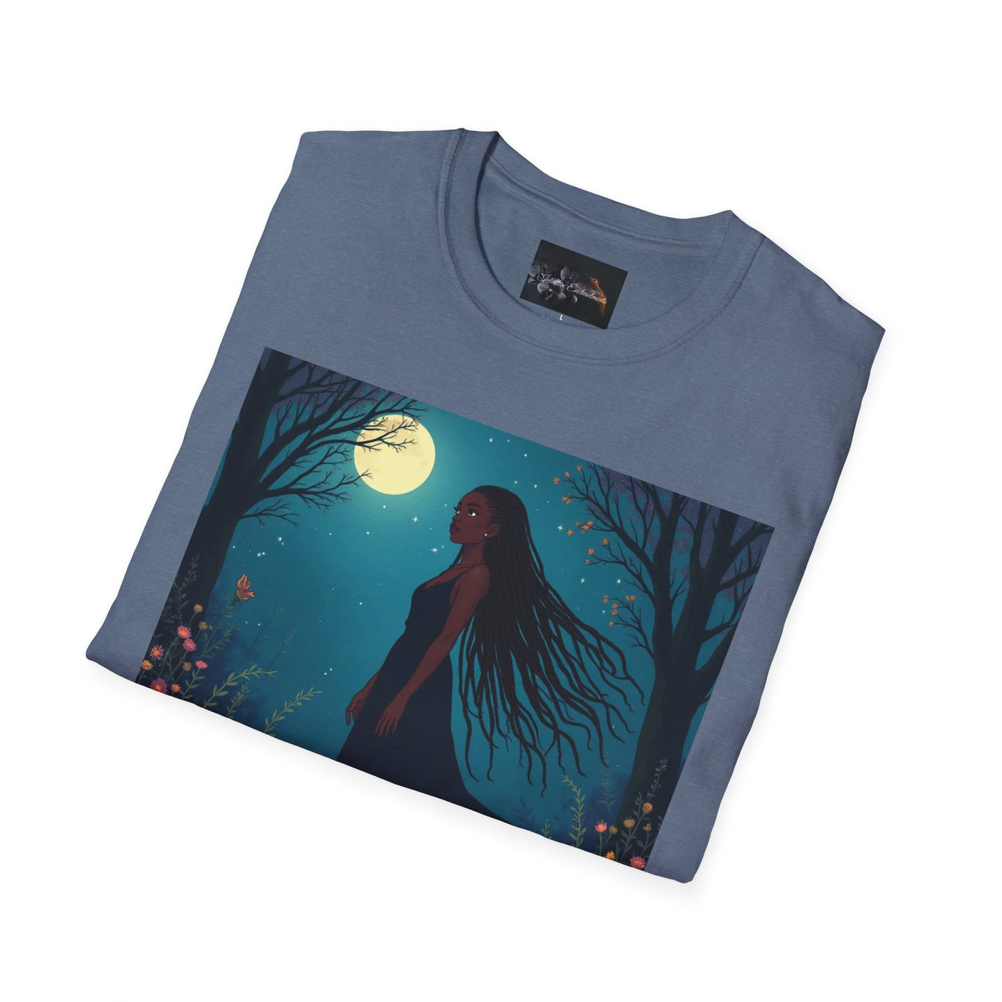 Moonlit Silhouette Unisex T-Shirt, Softstyle Tee for Nature Lovers, Perfect for Gifts and Everyday Wear