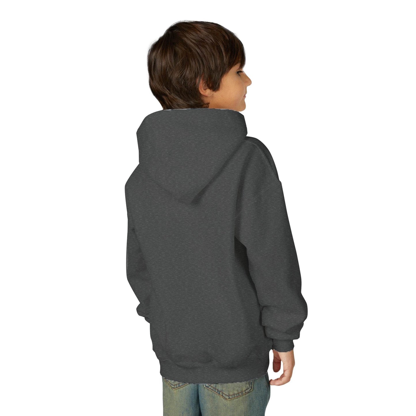 Youth Ghostly Glam Hoodie, Cute Ghost Design Sweatshirt, Halloween Apparel, Halloween Costume, Kids Hooded Sweatshirt - IntuitiveEncBoutique
