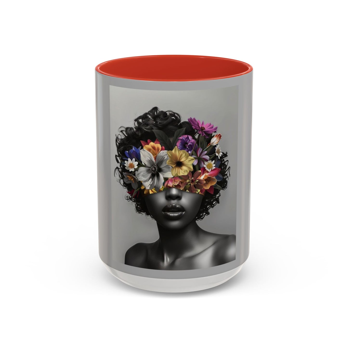 Floral Black Beauty Coffee Mug | Inspirational Drinkware for Coffee Lovers, Unique Gift for Her, Home Decor, Flower Lover's Mug