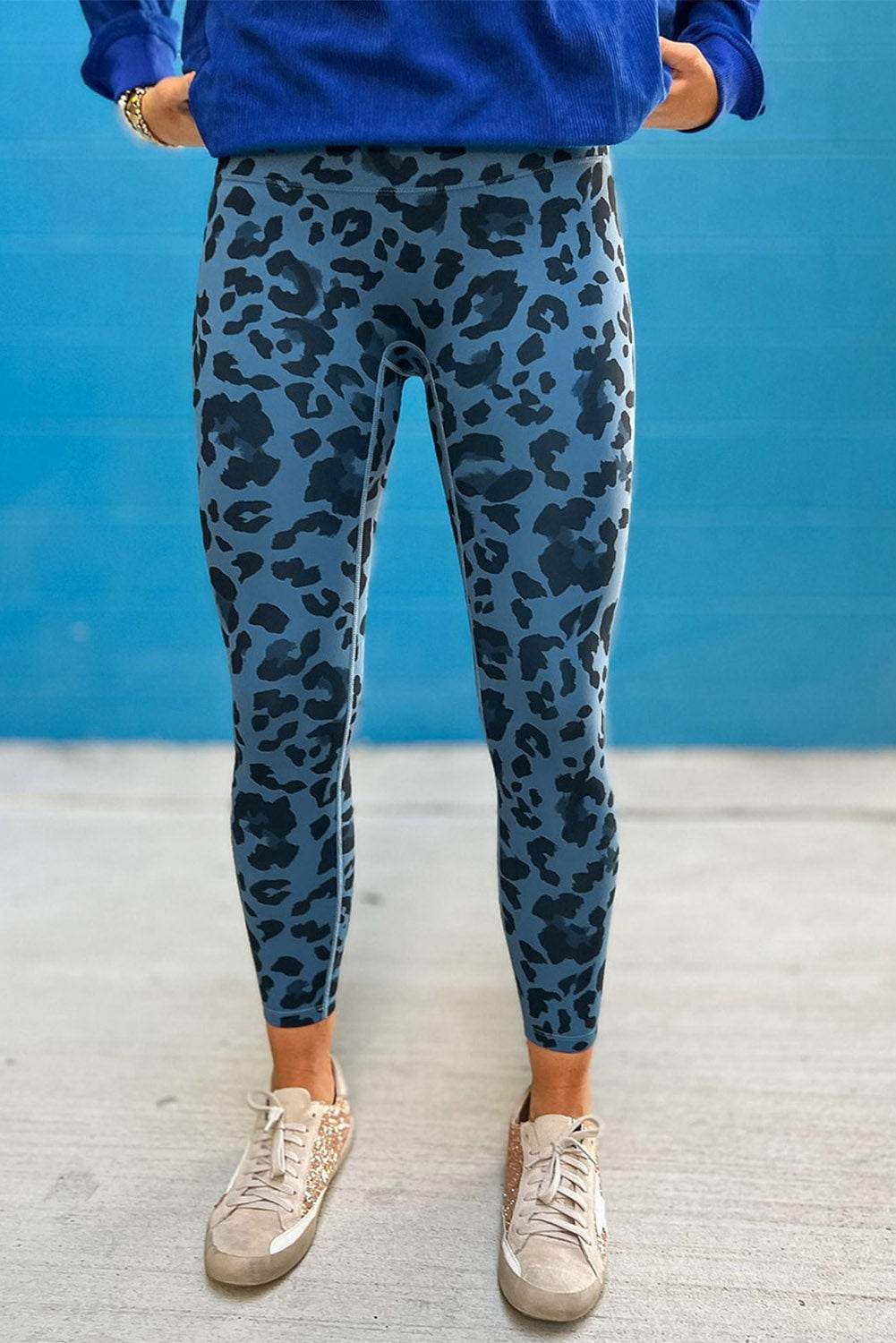 Green Classic Leopard Print Active Leggings - IntuitiveEncBoutique