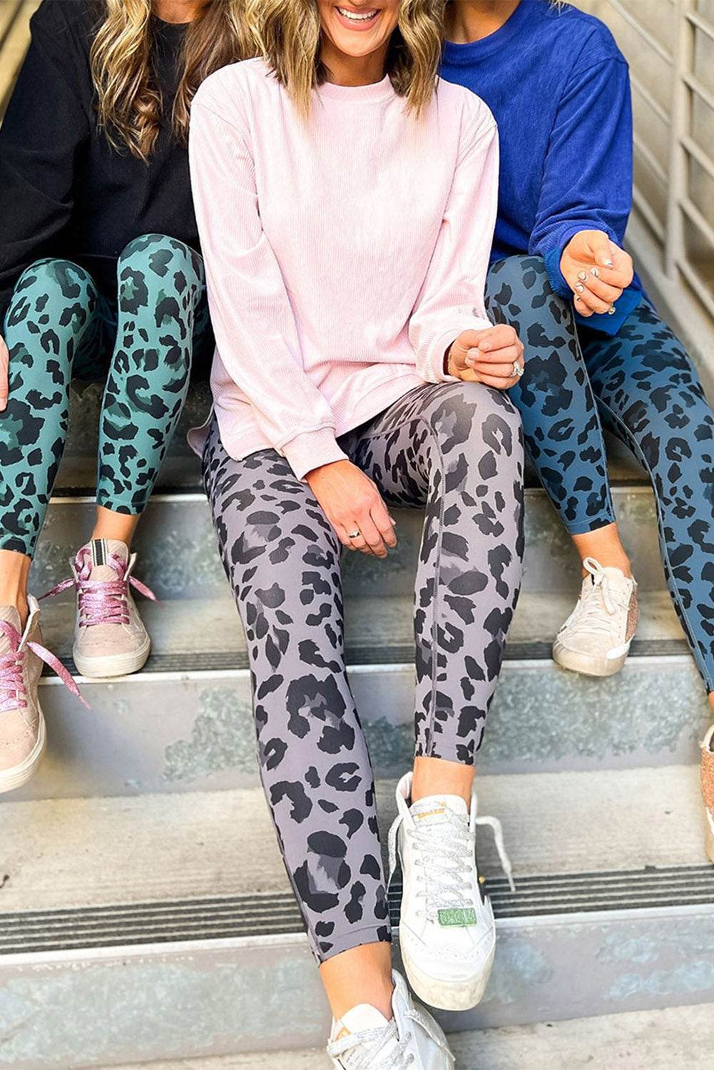 Green Classic Leopard Print Active Leggings - IntuitiveEncBoutique
