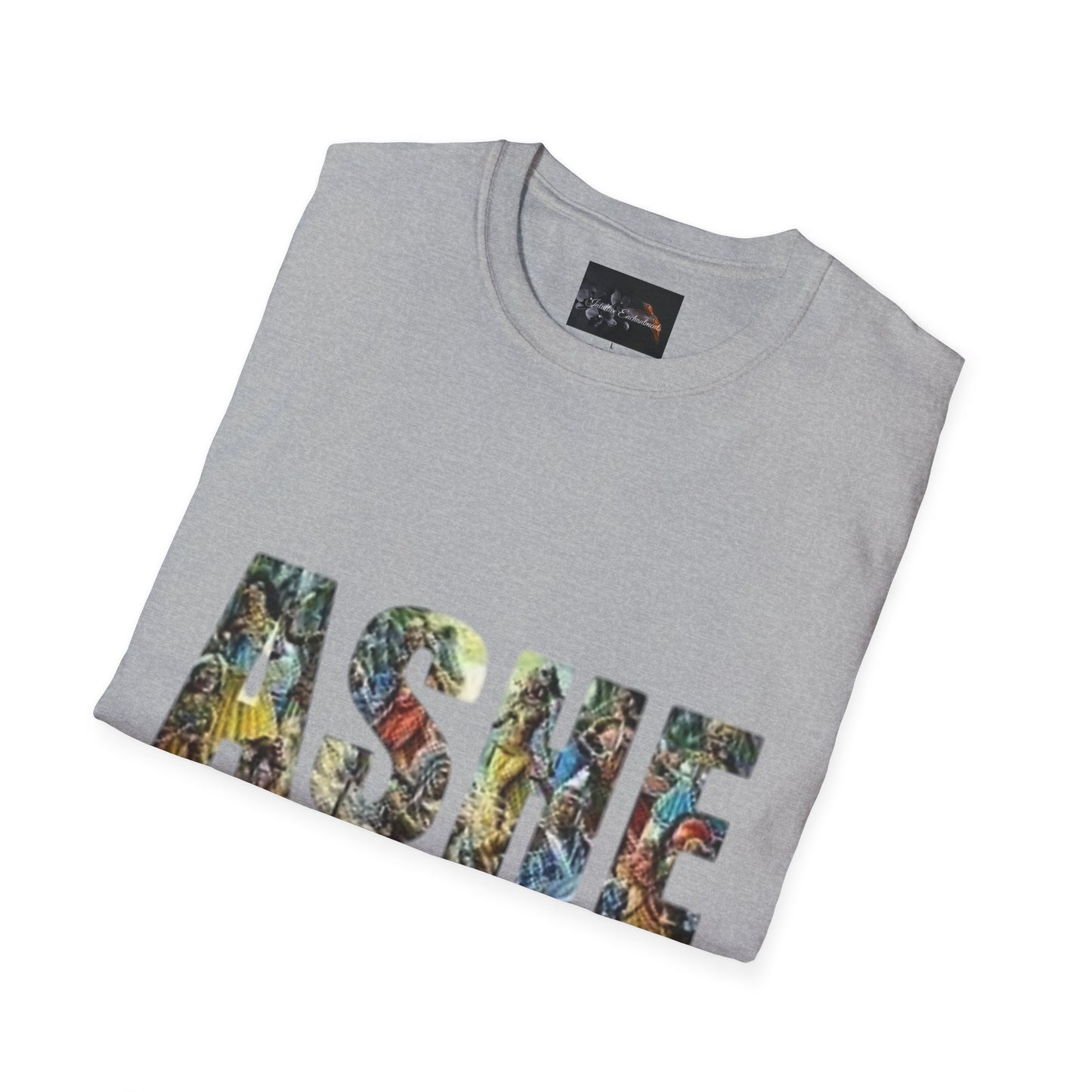 ASHE Graphic T-Shirt, Unisex Softstyle Tee, Vibrant Artistic Apparel, Gift for Nature Lovers, Casual Wear, Everyday Essentials
