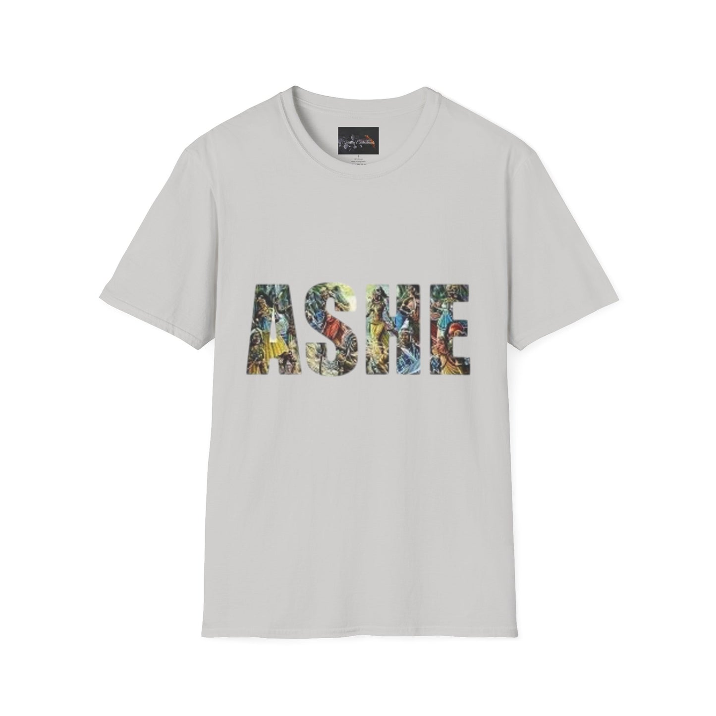 ASHE Graphic T-Shirt, Unisex Softstyle Tee, Vibrant Artistic Apparel, Gift for Nature Lovers, Casual Wear, Everyday Essentials