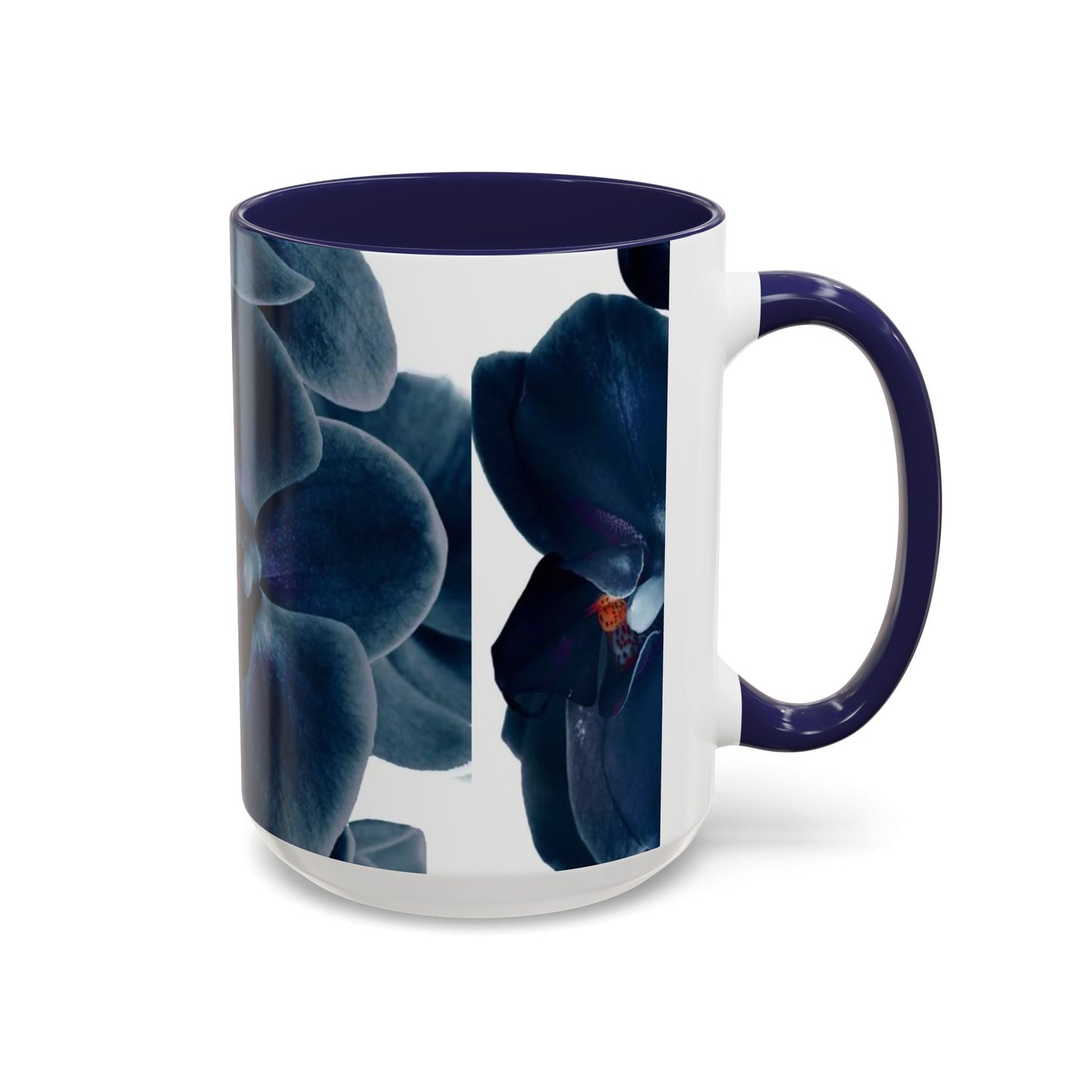 Elegant Orchid Accent Coffee Mug: Floral Drinkware for Home, Office, Gift, Mother's Day, Housewarming