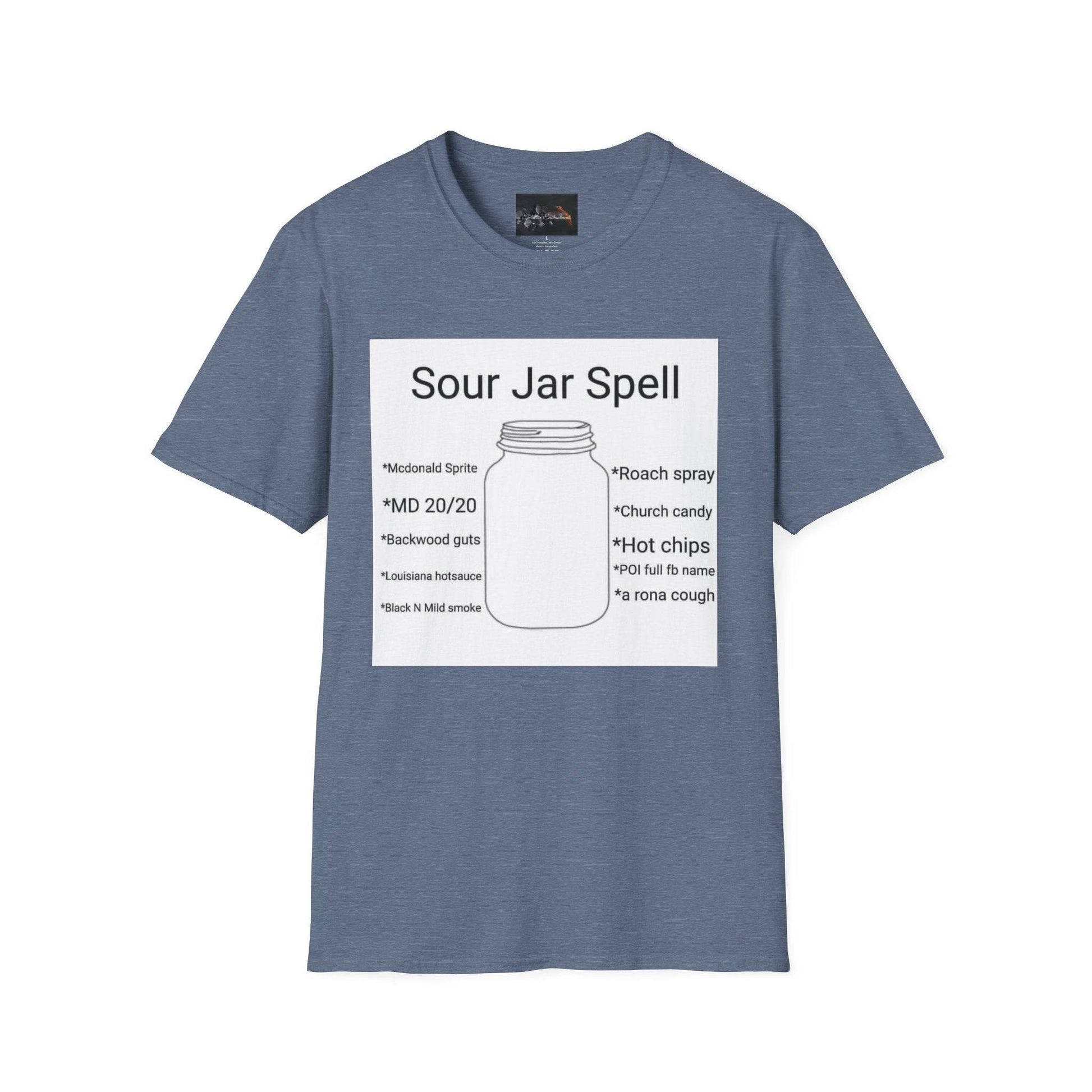 Sour Jar Spell T-Shirt for Witches, Unisex Softstyle Tee, Ideal for Magical Practitioners, Spell Casting, Witchcraft Gift, Summer Solstice - IntuitiveEncBoutique