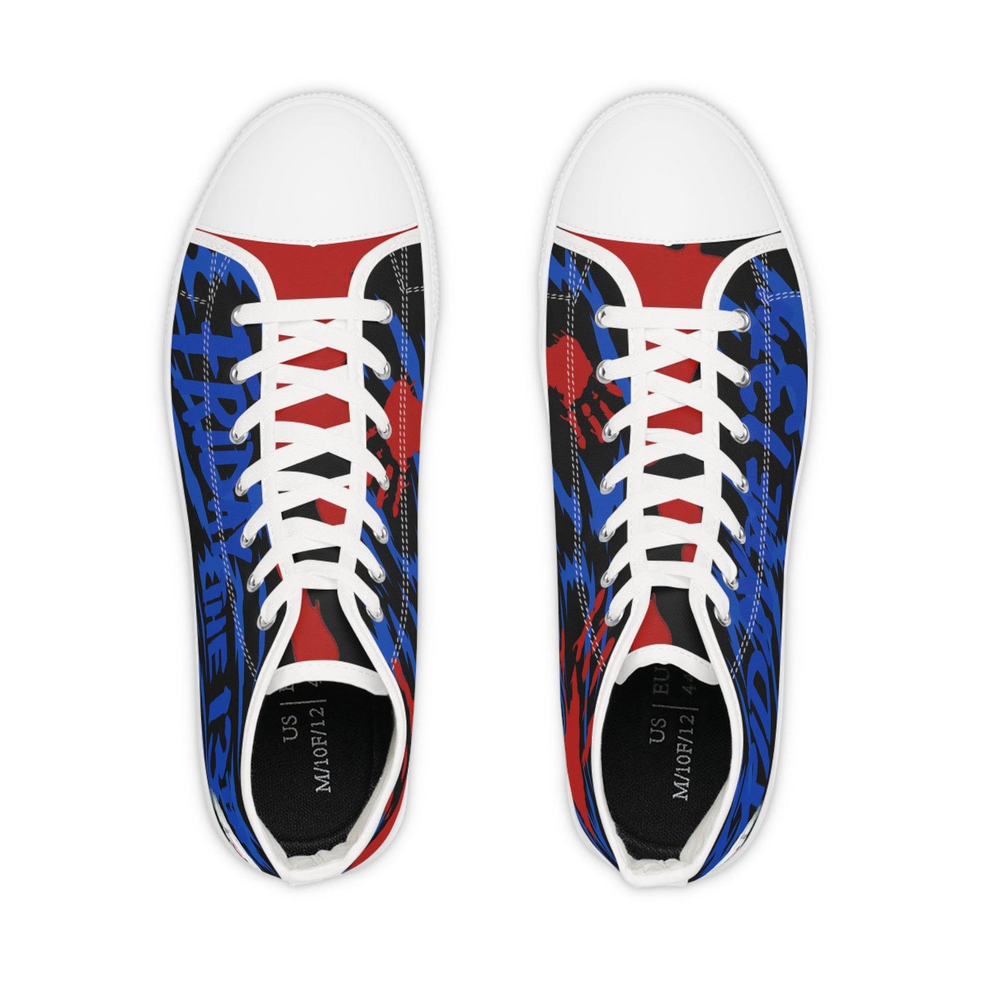 Horror High Top Sneakers, Halloween Shoes, Creepy Men's Footwear, Scary Friday the 13th Sneakers, Horror Movie Apparel - IntuitiveEncBoutique