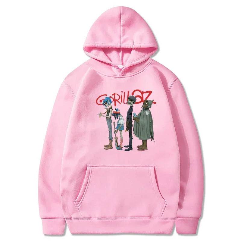 Spring GorillazPrinted Hoodie Unisex Long Sleeve Casual Jacket Trendy Versatile - IntuitiveEncBoutique