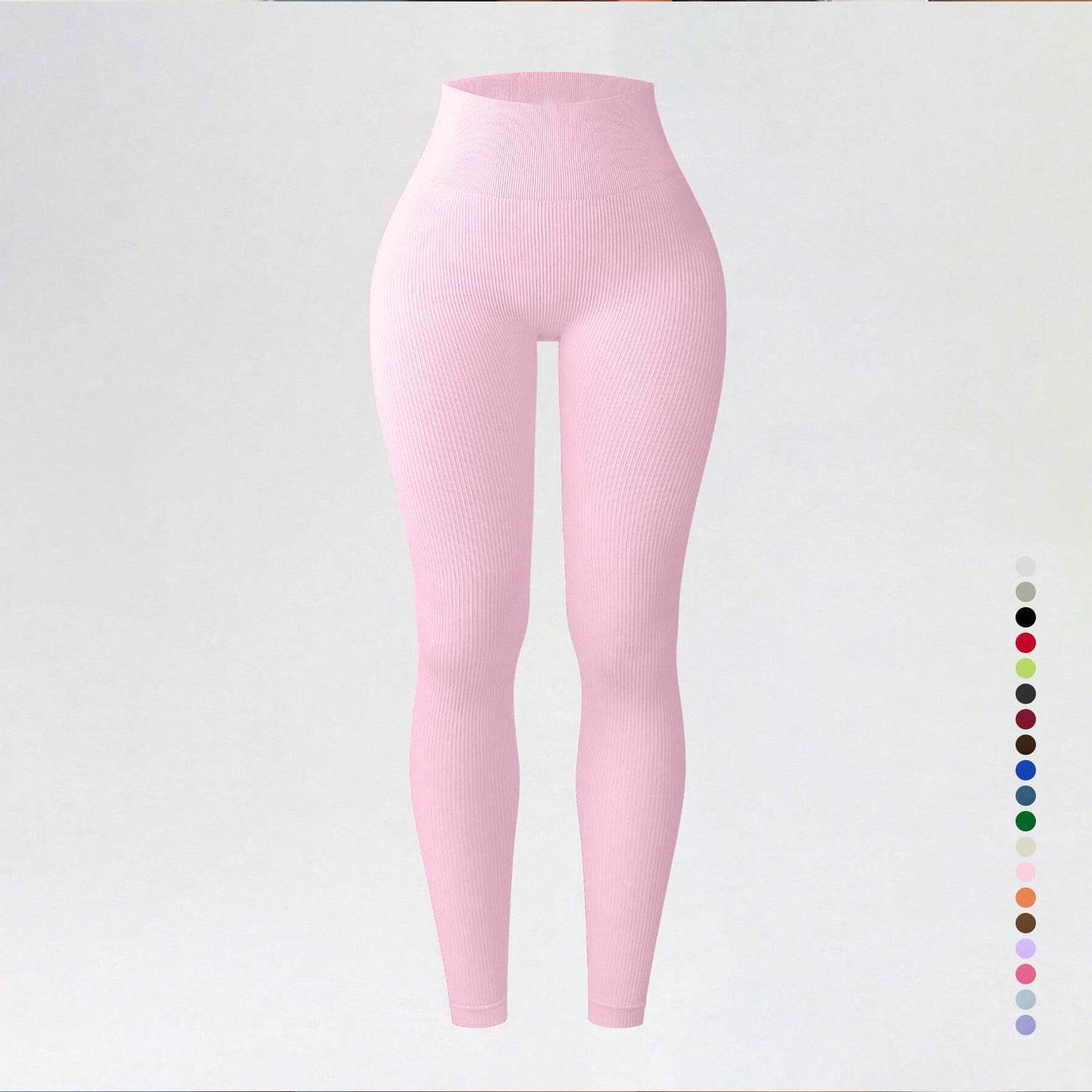 Threaded autumn and winter yoga pants seamless fitness pants high waisted sports yoga clothes leggings - IntuitiveEncBoutique