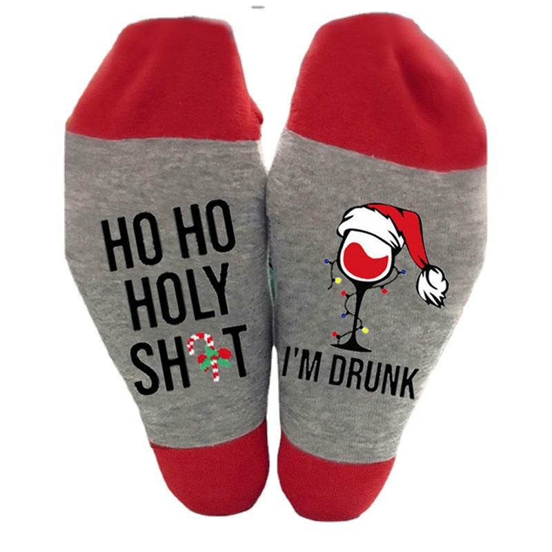 Medium Hose Men's New Fashion Trend Letter Cotton Socks Lovers Socks Christmas Socks - IntuitiveEncBoutique