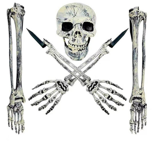 Halloween Skeleton Stakes: Realistic Skull, Head, Hands/Arms โ For Party, Home, Garden, Lawn - IntuitiveEncBoutique