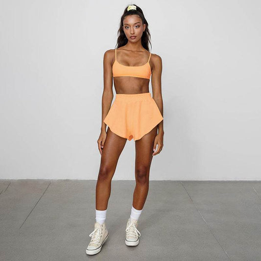 Mini Sports Shorts Summer New Women's Hip Lifting Thin Wide Pants Hipster Shorts - IntuitiveEncBoutique