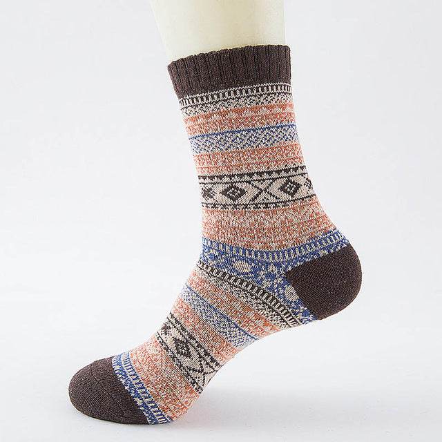 Winter Thick Warm Stripe Wool Socks - IntuitiveEncBoutique