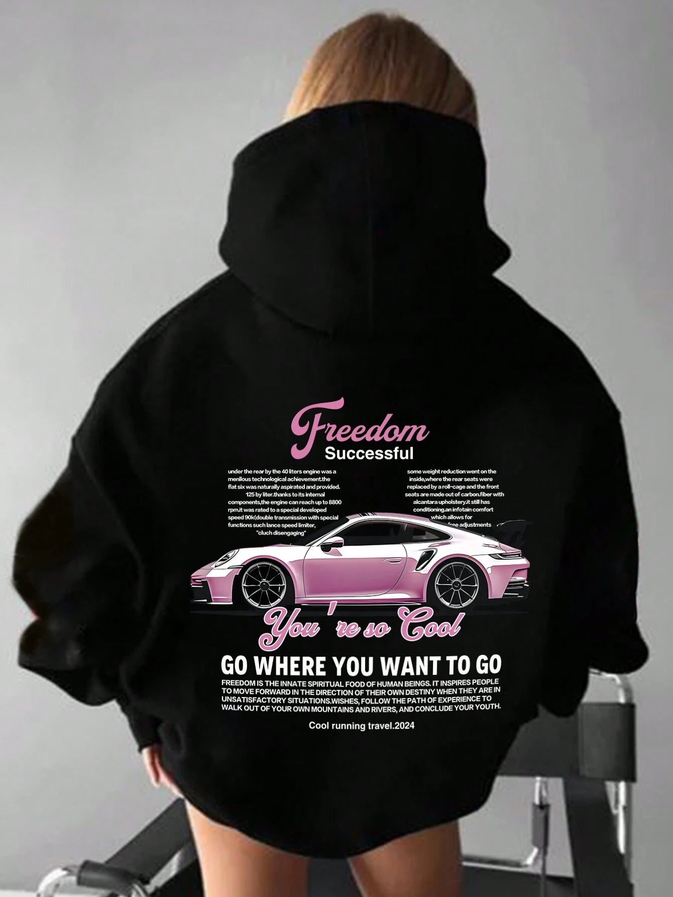 Autumn and Winter Hot Selling Women's Oversized Slogan