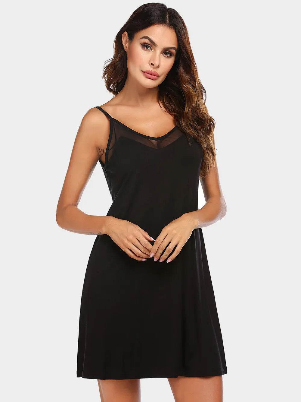 Scoop Neck Spaghetti Strap Lounge Dress - IntuitiveEncBoutique