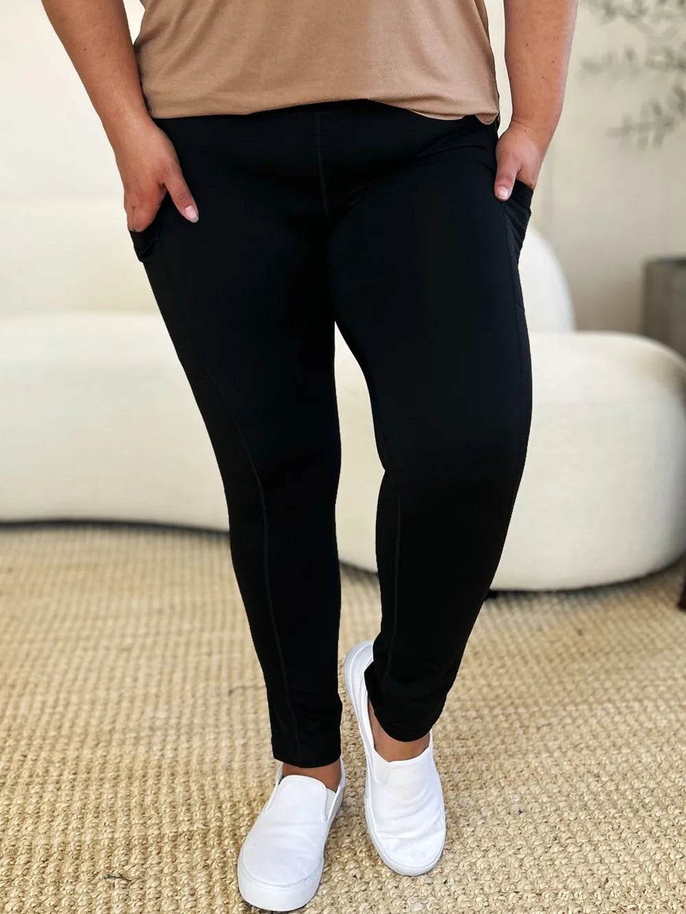 Wide Waistband Sports Leggings - IntuitiveEncBoutique